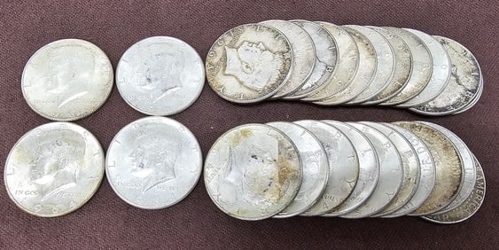1964 Kennedy Half Dollar Lot of 25