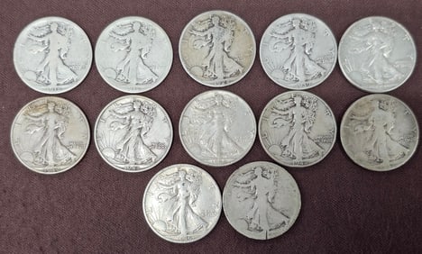Standing Liberty Half Dollar Lot of 12