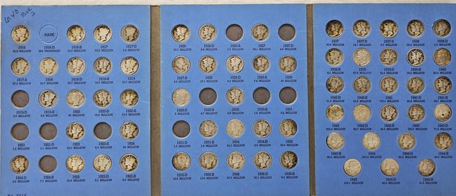 Mercury Dime Lot of 65