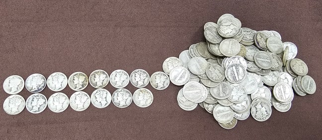 Mercury Dime Lot of 224