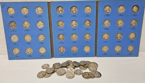 1946-1959 D Washington Quarter Lot of 73