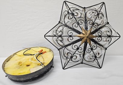 1920-30s Star Light Fixture