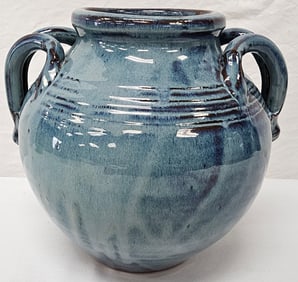 Fine Signed ML Owens Seagrove, NC Decorated Jar