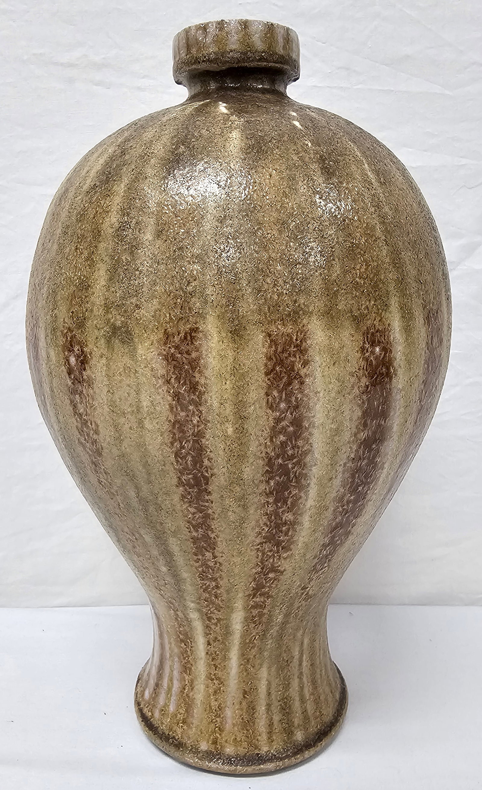 Signed D Seagrove NC Salt Glazed Vase (1 of 3)