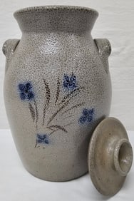 ML Ownes Seagrove, North Carolina Decorated Churn