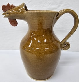 Ottis Norris Folk Pottery Chicken Pitcher