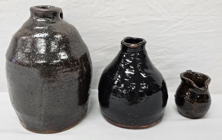 Marie Rogers Folk Pottery Lot of 3 Pieces