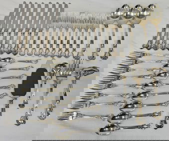 Large Sterling Silver Flatware Lot of 1314 Grams of Silver