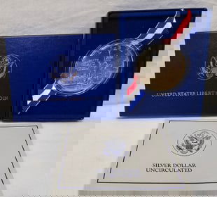 1986 Uncirculated Liberty Silver Dollar US Coin