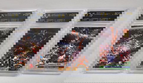 FCG Graded Shaquille O'neal Rookie Card Lot of 3