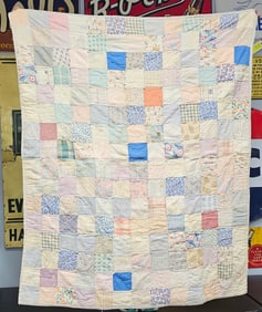 Rare Small Squares Crib Quilt