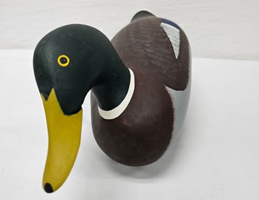 Mallard Drake Duck Working Decoy Stamped Walker