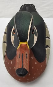 Signed Drake Wood Duck Decoy Circa 1985