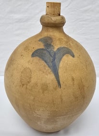 1830s Half Gallon Coblat Floral Decorated Jug