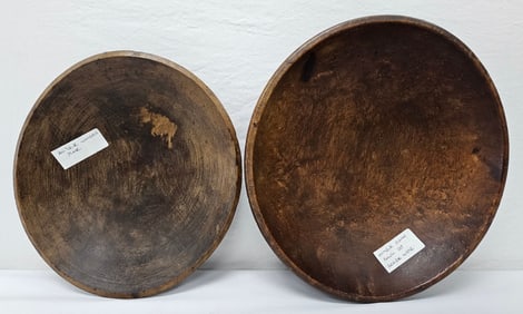 Antique Wooden Plate Lot