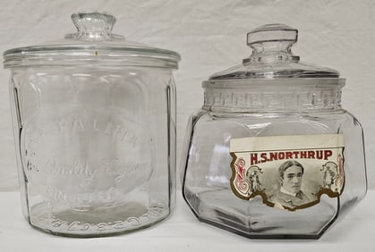 Early Glass Tobacco Jar Lot