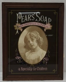 1880s Pears' Soap Framed Advertisment