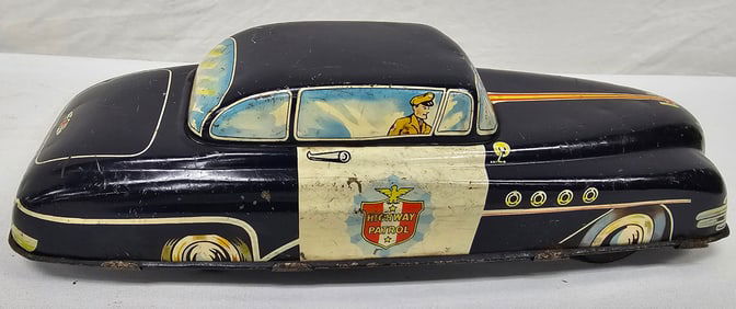 1950s Wells "Uk" Broderick Crawford Hwy Patrol Car