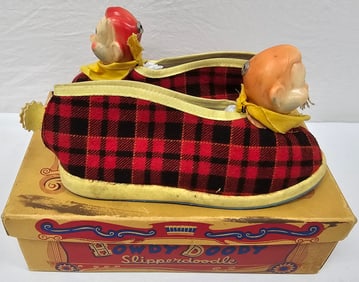 Rare 1950s Howdy Doody Child Slipper Doodle W/Box