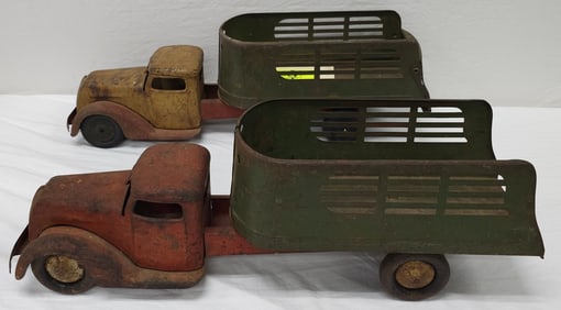 1940s Pair of Turner Pressed Steel Toy Trucks