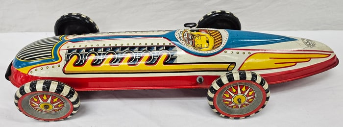 Marx Large 1940s Tin Open Wheel Boat Tail Race Car