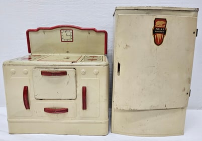 1940-50s Wolverine Tin Toy Kitchen Set