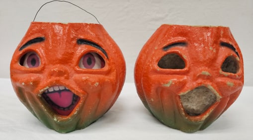 1950s Large Jack O Lantern Trick Or Treat Buckets
