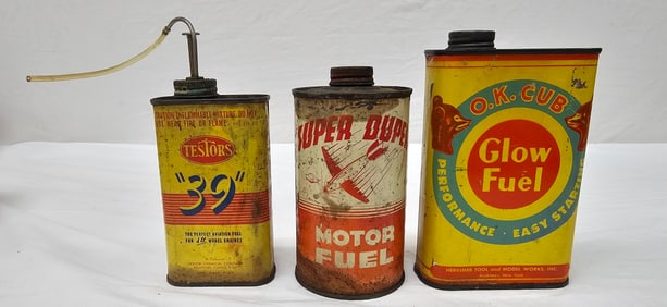 1950's Lot of 3 Oil-Fuel Can's