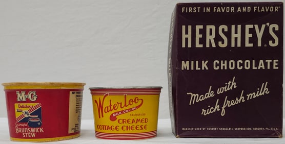 Great Hershey Choclate & Food Can Lot of 3