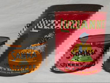 Luzianne Coffee & Sanka Coffee Tin Lot