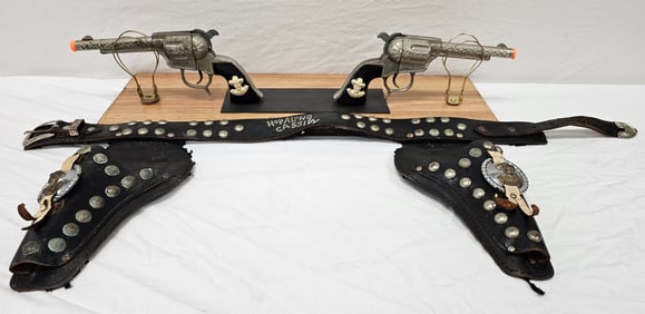 Hopalong Cassidy 2 Gun Holster Cap Gun Set-Schmidt