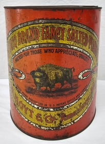 Buffalo Brand Fancy Salted Peanuts Advertising Tin