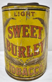 Light Sweet Burley Tabacco Advertising Tin