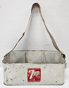 Rare 1940s 7UP Concession Shoulder Cady (Metal)