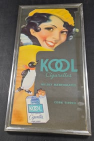 Scarce 1930s Kool Cigarettes Advertising Mirror