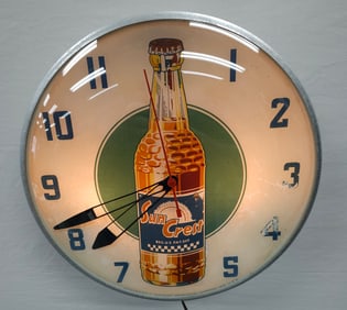 1950s Sun Crest Bubble Clock
