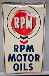 Rare RPM Motot Oils Advertising Sign