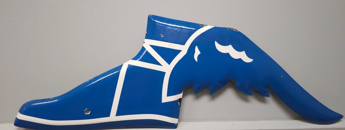 Good Year Porcelain Winged Foot Sign (SSP)