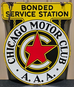 AAA Chicago Motor Club (DSP) Porcelain Sign
