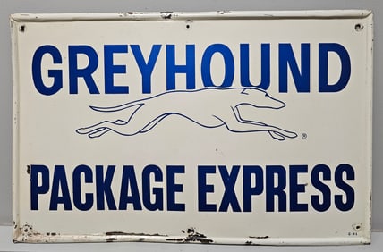 1941 Greyhound Bus Package Express Sign