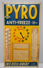 Rare Super Pyro Anti-Freeze Advertising Sign