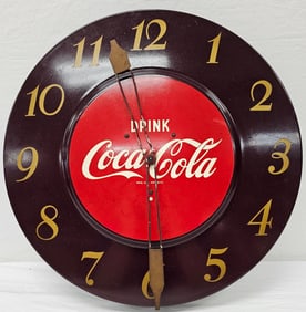 1950s Coca Cola Disc Clock