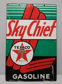 Texaco Porcelain Sky Chief Pump Plate