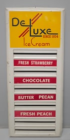 Rare DeLuxe Ice Cream (SSM) Menu Advertising Sign