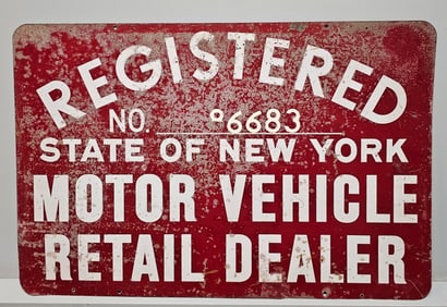 New York Motor Dealer DSM Advertising Sign
