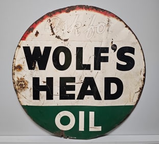 Wolfs Head Oil (DSM) Advertising Sign