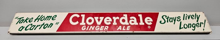 1950s Cloverdale Ginger Ale Door Push