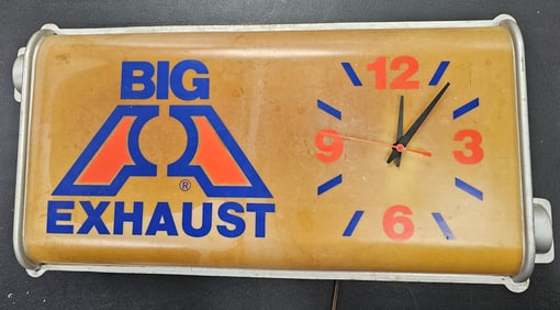 Big A Auto Exhaust Light Up Clock