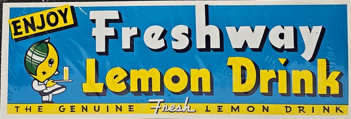 Freshway Lemon Drink Soda Advertisement