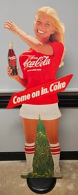 1970s Vintage Coca Cola Cut Out Advertisment Sign
